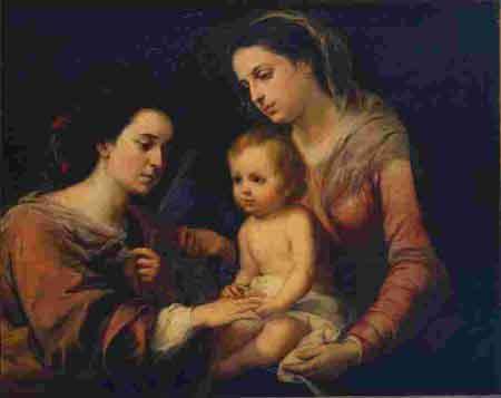 Bartolome Esteban Murillo Casamento Mistico de Santa Catarina oil painting image